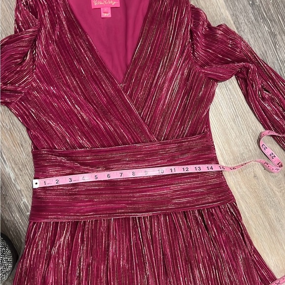 Lilly Pulitzer jessamie long sleeve mulberry mini dress size 4 - Picture 8 of 13